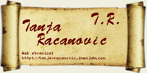 Tanja Račanović vizit kartica